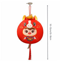 Chinese Astrological Horse Symbol Fortunate Gift Chinese New Year Horse Stuffed Animal Bright Colors Festive Decor