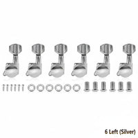 6 Pieces Locking Guitar Tuning Machines Metal Alloy Electric Instrument Tuning Pegs Anti-Rust Locking String Tuning Machines for Live Performance