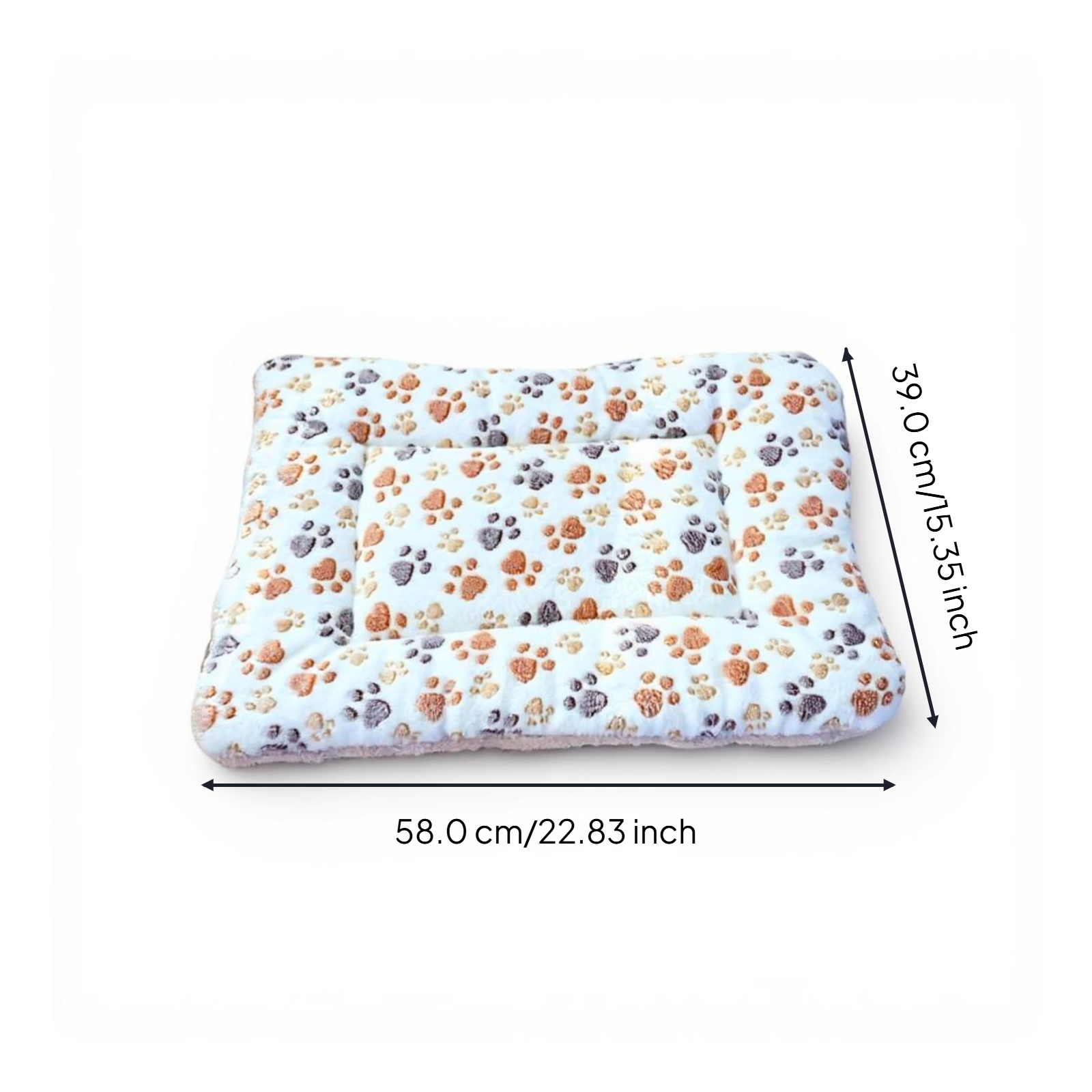 Machine washable plush pet bed