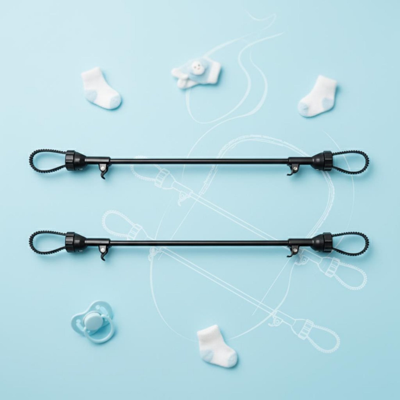 2 Pieces Twin Baby Carriage Connector Kit Stable Structure Double Baby Carriage