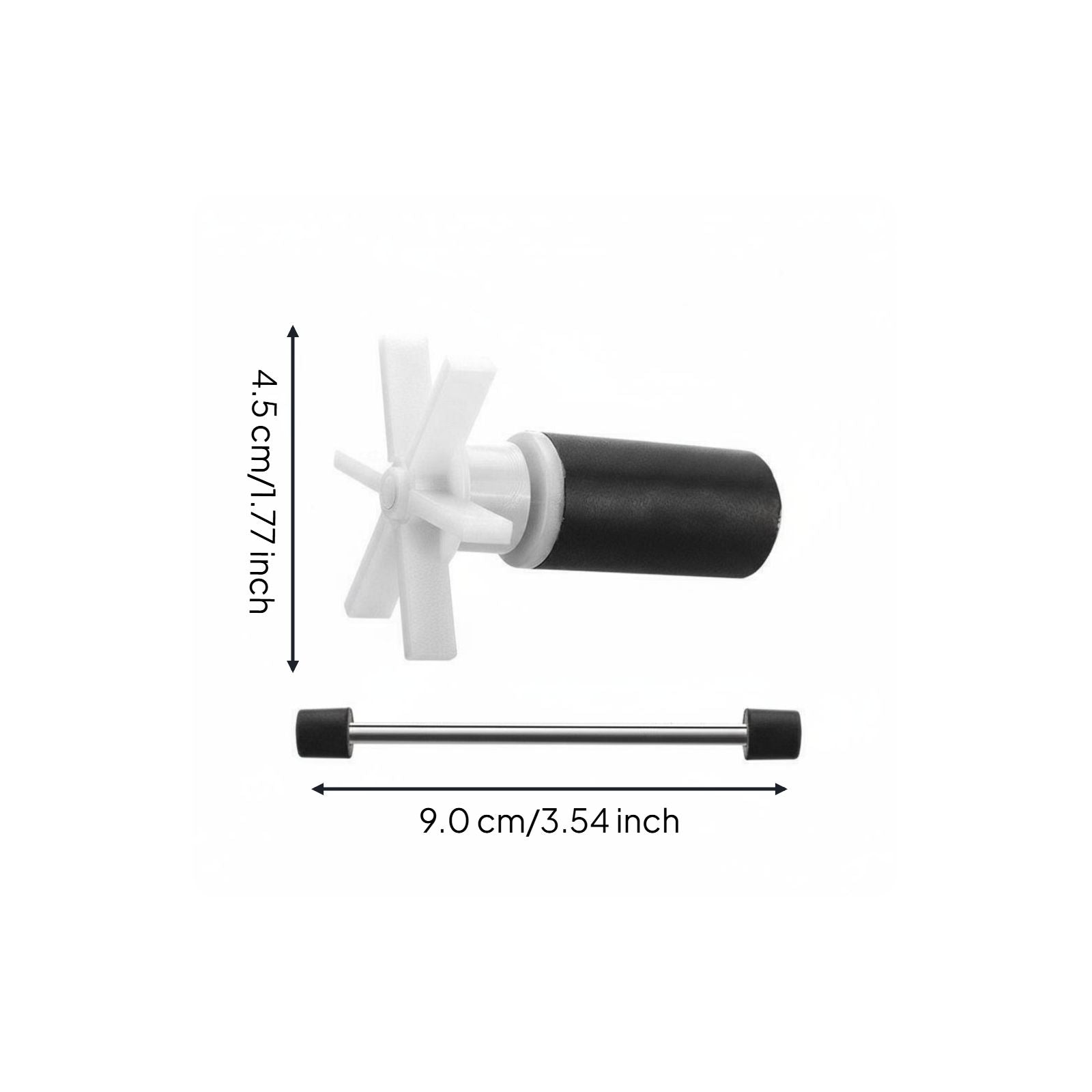 Ceramic shaft for quiet water flow