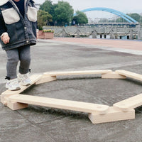 Wooden Balance Bridge Gross Motor Skills Balance Bridge Toy Science Learning Game for Young Children, Preschool