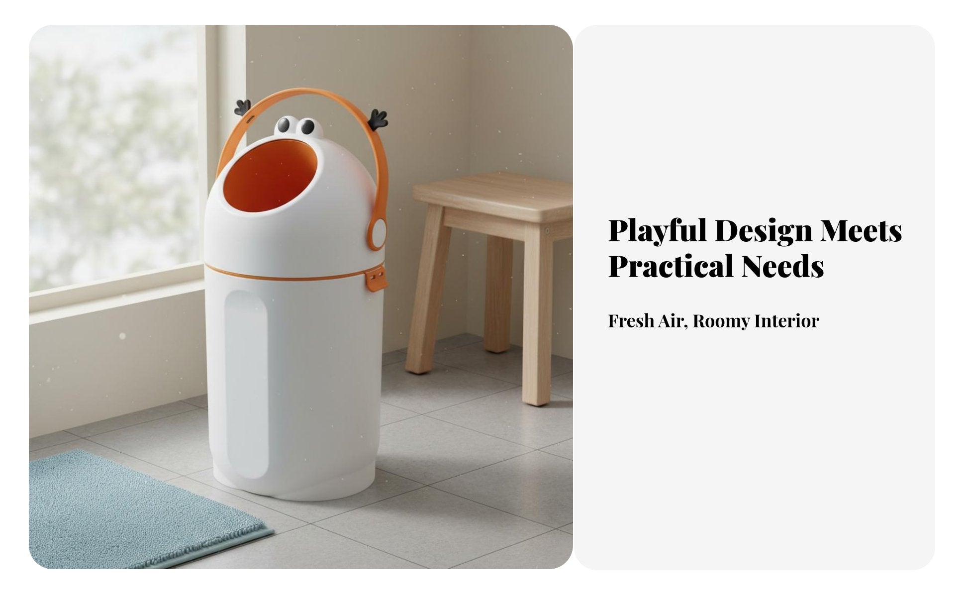 Round Diaper Disposal System Large Capacity Diaper Disposal System Nursery Item Silent Functioning Easy to Use for Infants