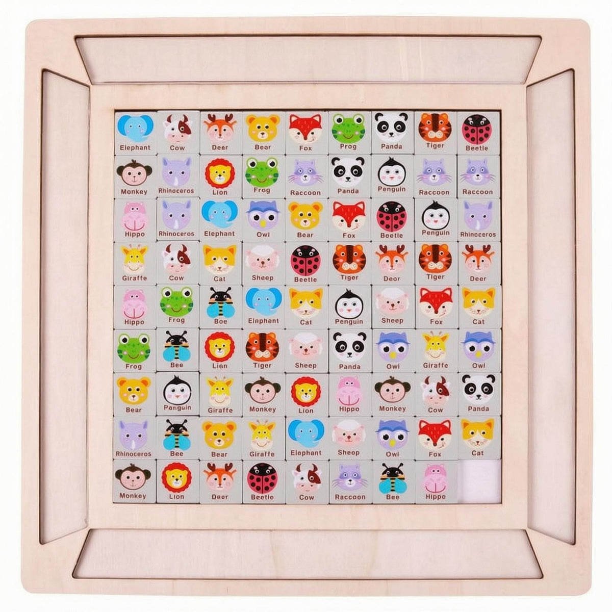 Wooden Matching Puzzle Cognitive Development Pair Matching Puzzle Smooth Finish
