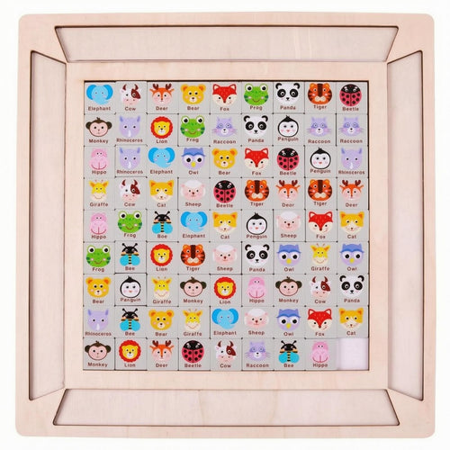 Wooden Matching Puzzle Cognitive Development Pair Matching Puzzle Smooth Finish