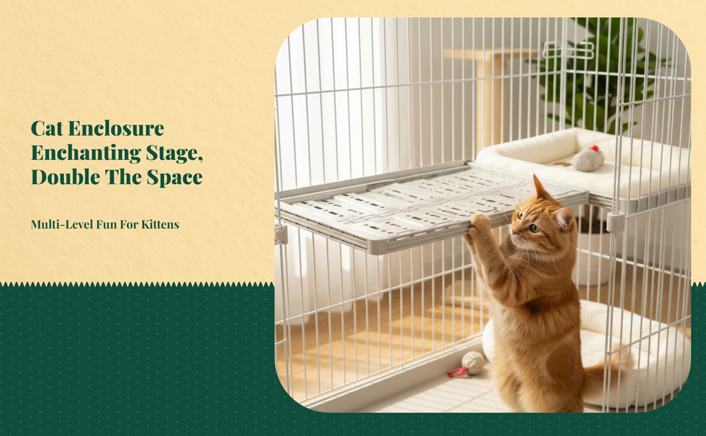 Adjustable multi-level cat shelf