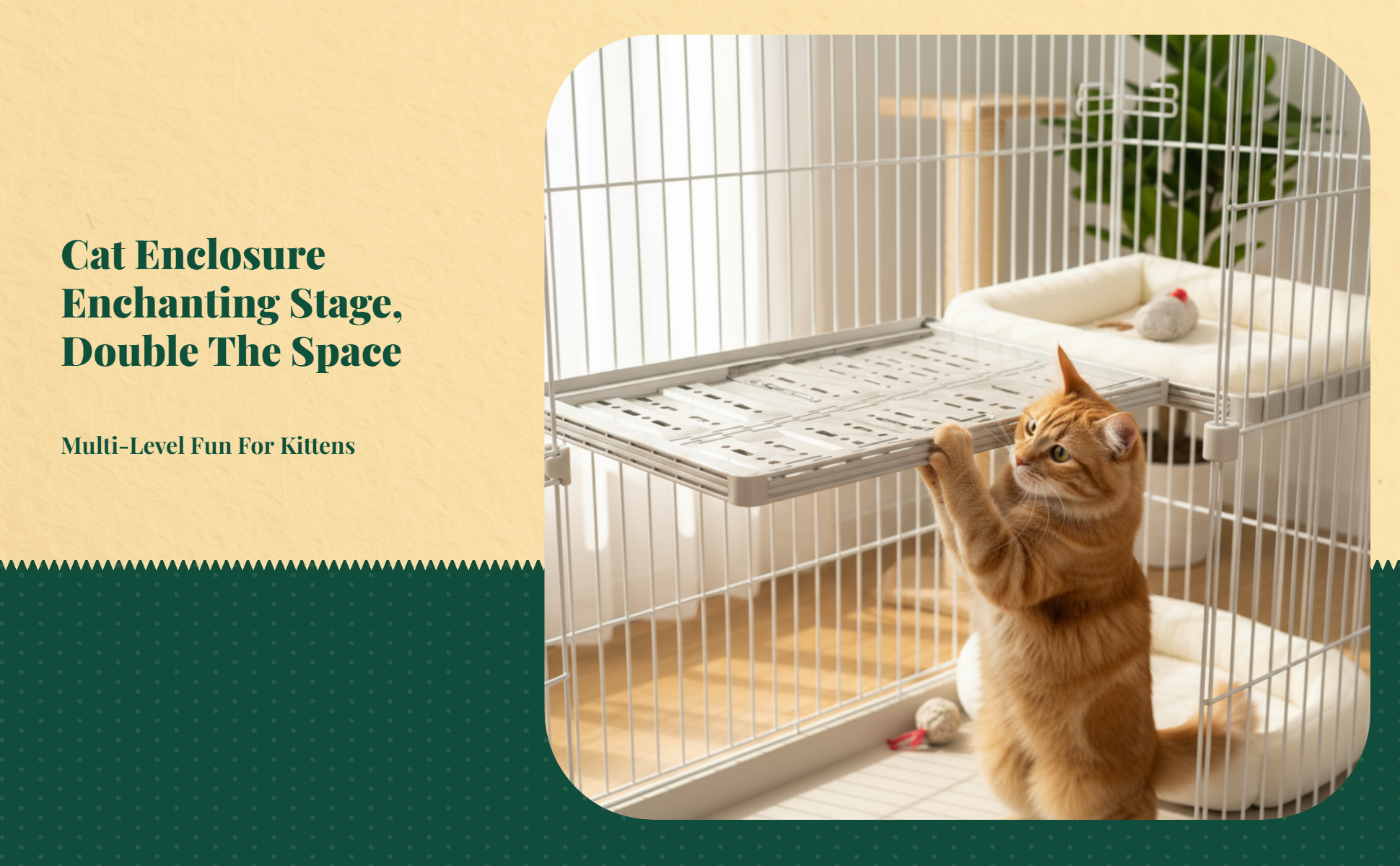 Adjustable multi-level cat shelf