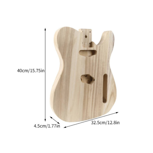 Classic Design Guitar Body Paintable Instrument Parts Wooden for Repair