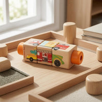 Rotating Picture Brainteaser Compact Rotating Block Brainteaser Early Learning