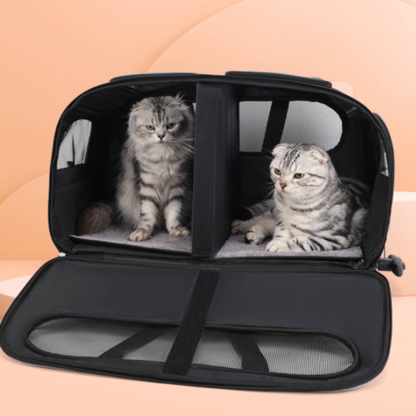 Pet Trolley Case Portable Pet Suitcase Ventilation System for Cats