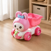 5 Pieces Rabbit Sand Wagon Bright Colors Beach Sand Toy Set Even Edges