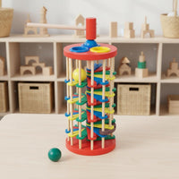 Wooden Ball Hammer Toy Fine Motor Skills Colorful Ball Drop Toy for Children