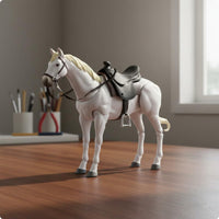 Unpainted PVC Horse Model Poseable Home Decor Collectible