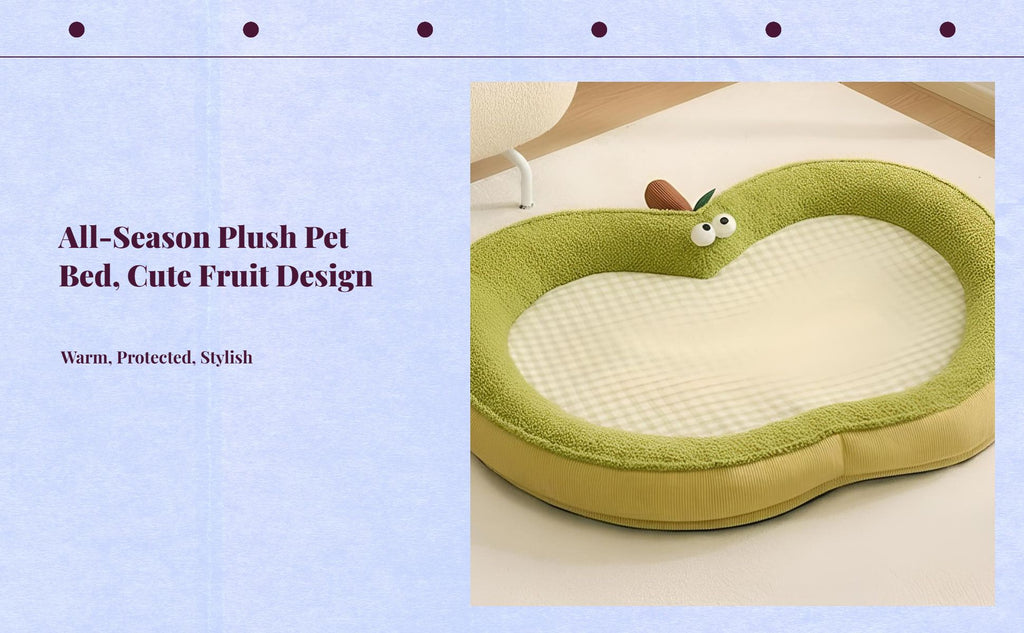 Calming Pet Bed, Plush Mat, Indoor Sofa for Dogs & Cats