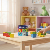 Wood Stick Brain Teaser Toy Educational Color Sorting Wooden Toy Child-Centered