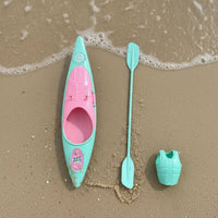 Doll Kayak Set Playhouse Accessory Doll Life Jacket and Boat for Beach, Kids