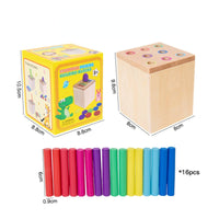 Color and Shape Matching Toy Develops Fine Movement Skills Wooden Shape Sorting