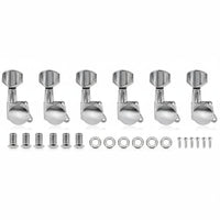 6 Pieces Locking Guitar Tuning Machines Metal Alloy Electric Instrument Tuning Pegs Anti-Rust Locking String Tuning Machines for Live Performance