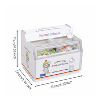 Mini Convenience Shop Fridge Realistic Mini Ice Cream Freezer Scene Prop