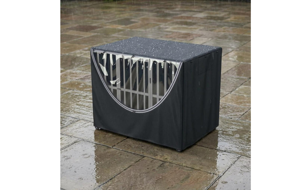Black Pet Crate Cover Opaque Dog Crate Cover Flat Top