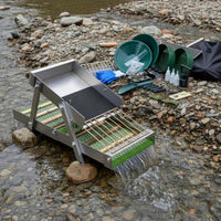 Sluice Box Kit Lightweight Aluminum Gold Sluice Easy Setup for Stream, Hobbyists