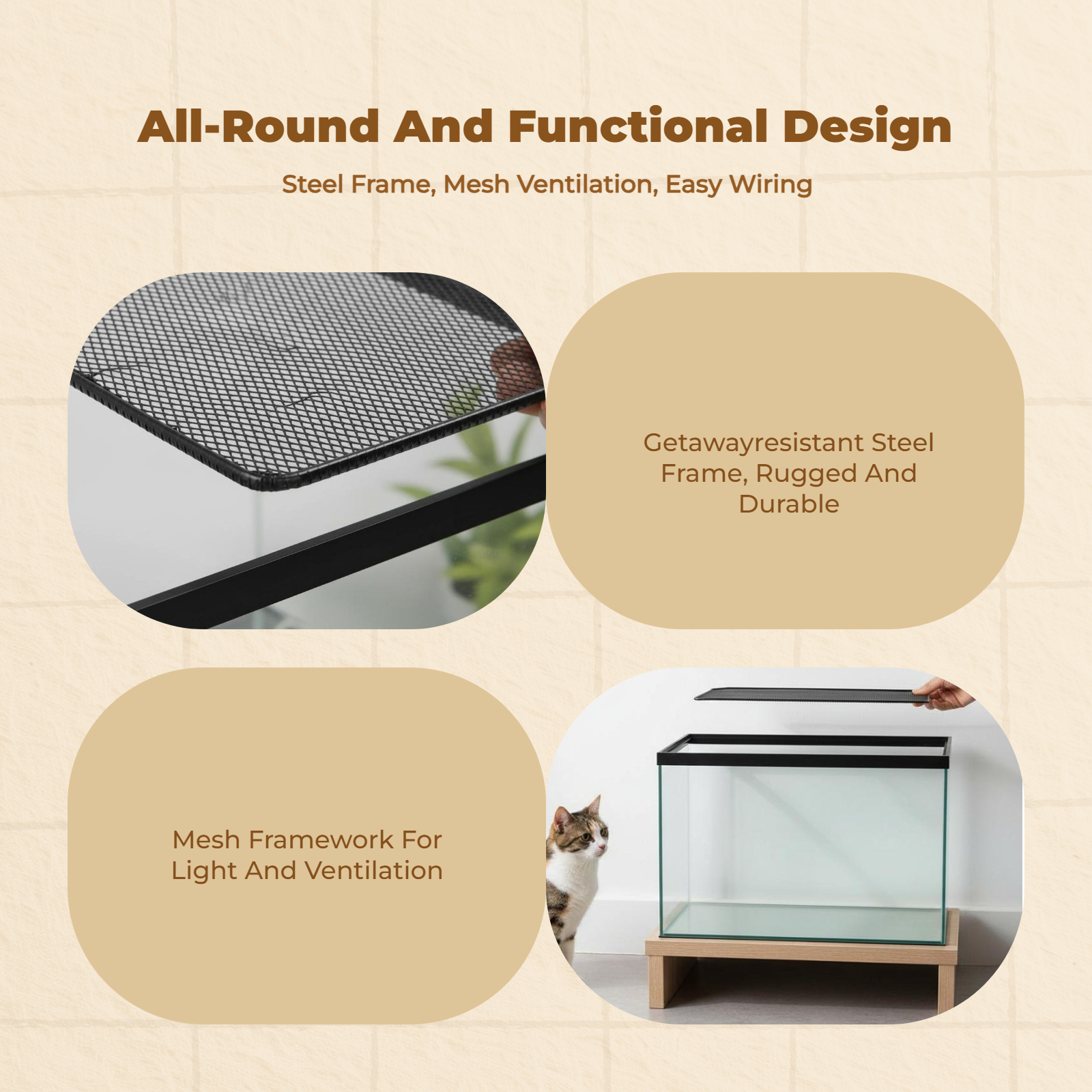 Turtle mesh cover prevents escapes