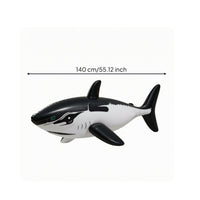 Black-and-White Sea-Creature Buoy Raised Fin Sea Creature Pool Buoy Glossy