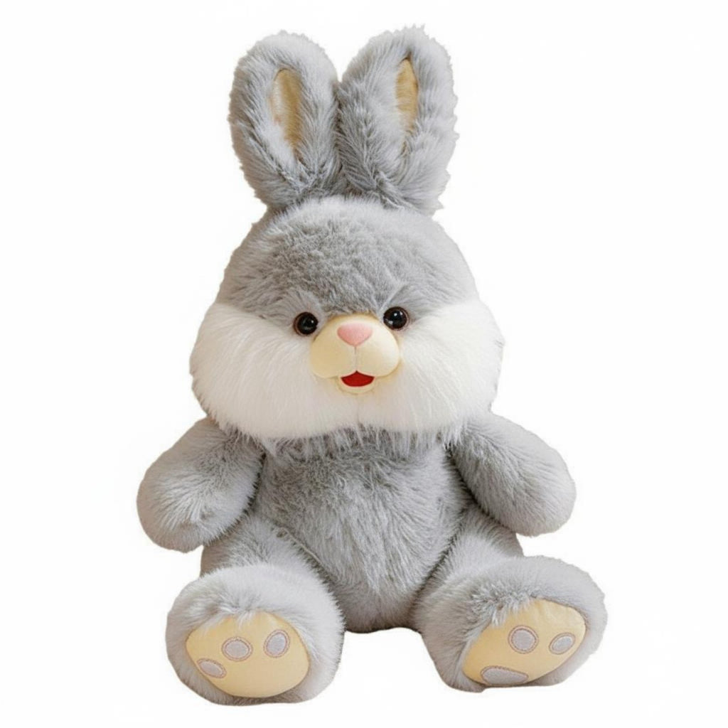 Long Ear Rabbit Plushie Cute Design Soft Rabbit Toy PP Cotton Filled for Girls