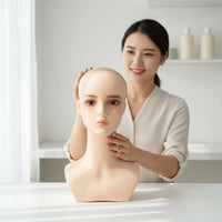 Hairpiece Display Head Realistic Look Female Mannequin Head with Makeup Versatile Hairpiece Display for Retailers, Retail Store, Boutique