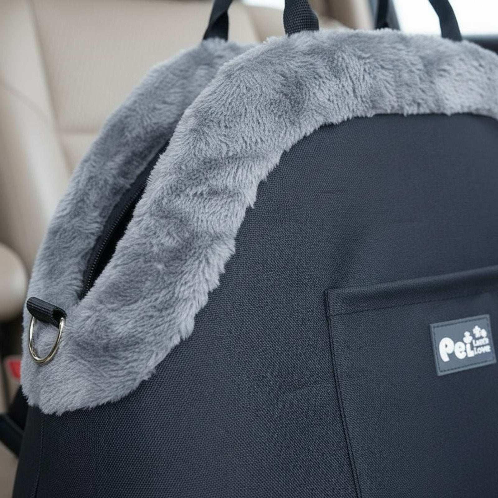 Dog Travel Carrier Bag Fleece Liner Shoulder Pet Carrier Minimalist Design