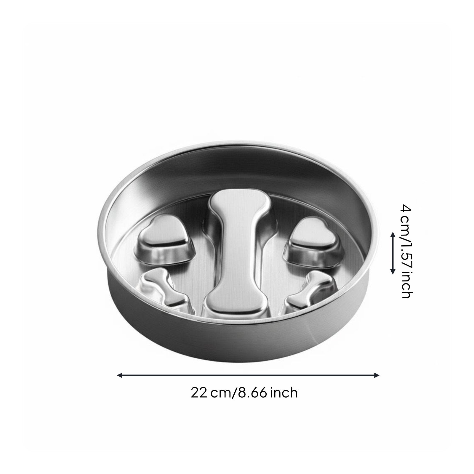 Slow Feeder Dog Bowl Rust-Resistant Stainless Pet Bowl Easy to Pet Hygiene Supplies for Large Dogs