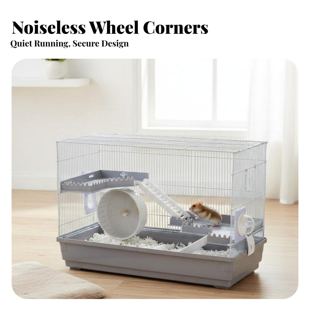 Multi-Level Hamster enclosure Large Space Rodent Home Deep Base for Living Room, Kids