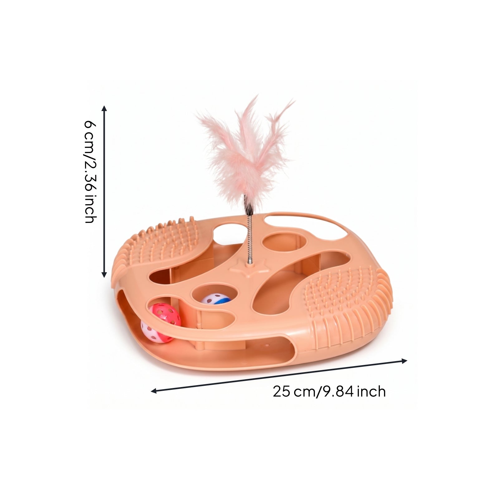 Feather Ball Track Toy Layered Design Cat Ball Track Smooth Surface for Cats