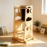 4 in 1 Activity Stand Multi Function Kids Kitchen Helper Blackboard for Toddlers
