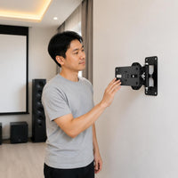 Metal Build Speaker Wall Mount Adjustable Speaker Wall Bracket Easy Installation Audio Hardware Heavy Duty for KTV Users, Home Theater, Listening Room