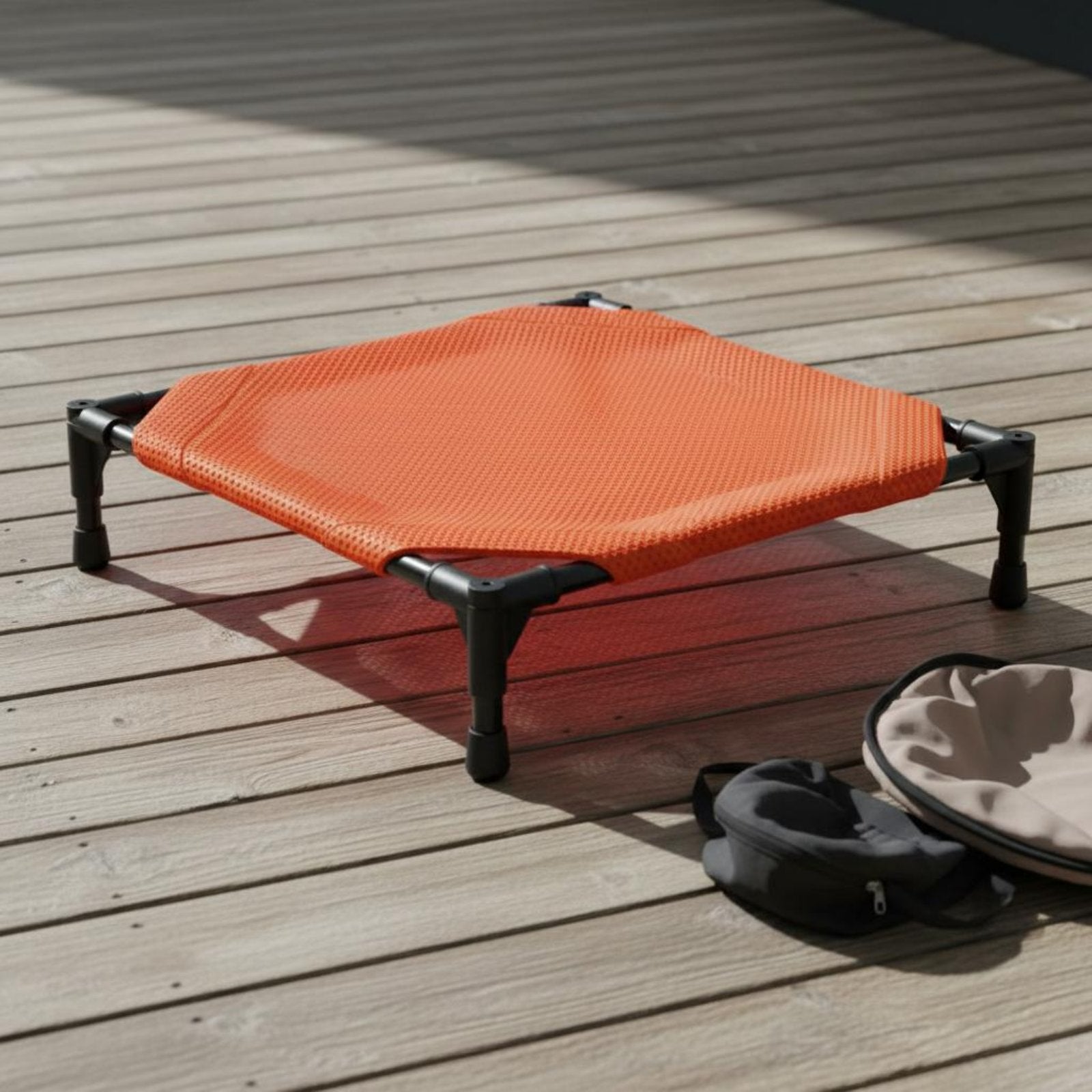Elevated Dog Bed Foldable Raised Pet Cot Weather Resistant for Camping, Travel