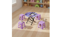 Miniature Folding Table and Chair Set Realistic Design for Playroom