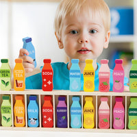 Wooden Bottle Matching Game Focus Color Sorting Toy Compact for Classroom
