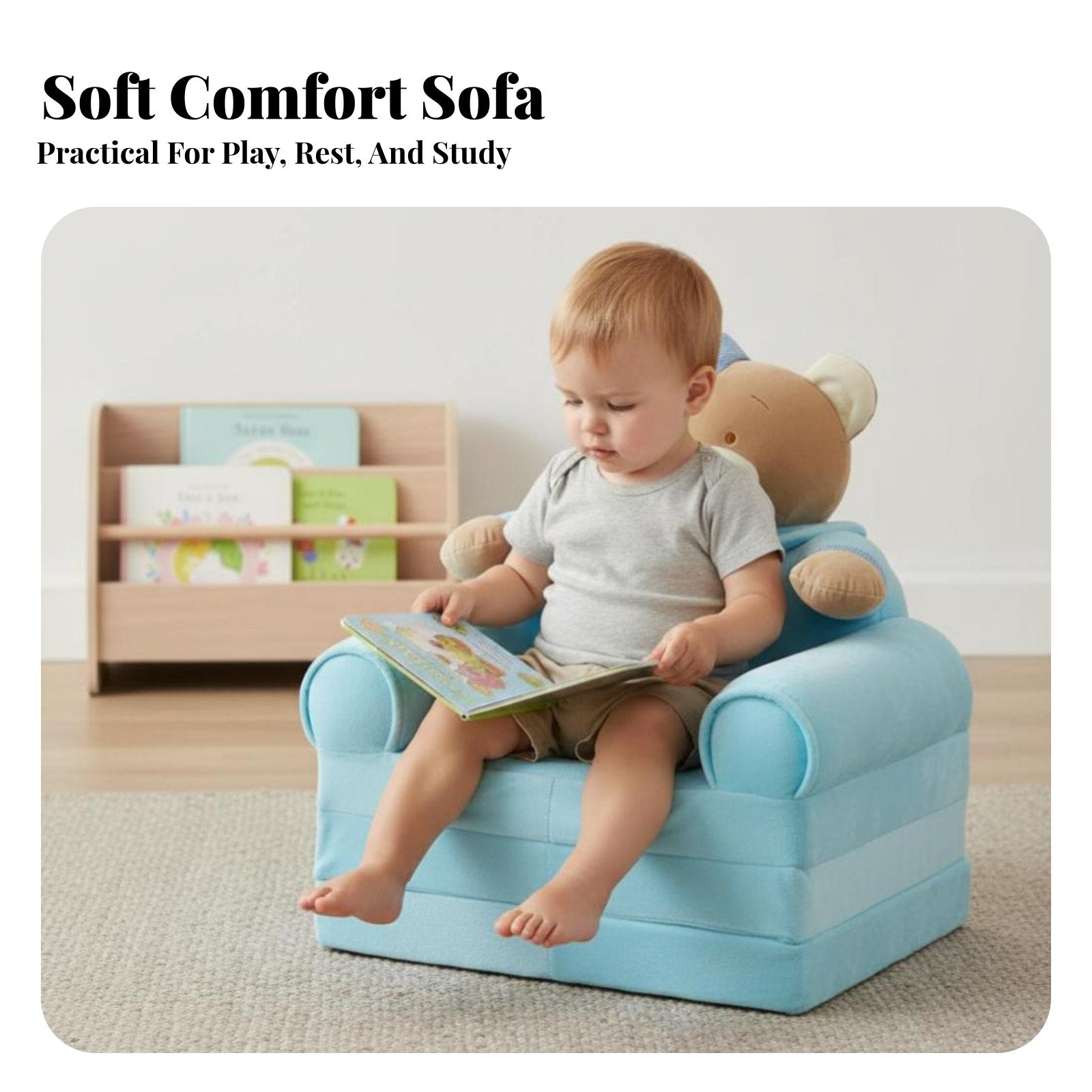 Creature Flip-Open Sofa Comfortable Foam transformable Flip-Open Lounger Lightweight
