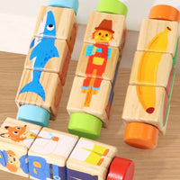 Rotating Block Game Hand-Eye Coordination Training Creature Mix and Match Toy
