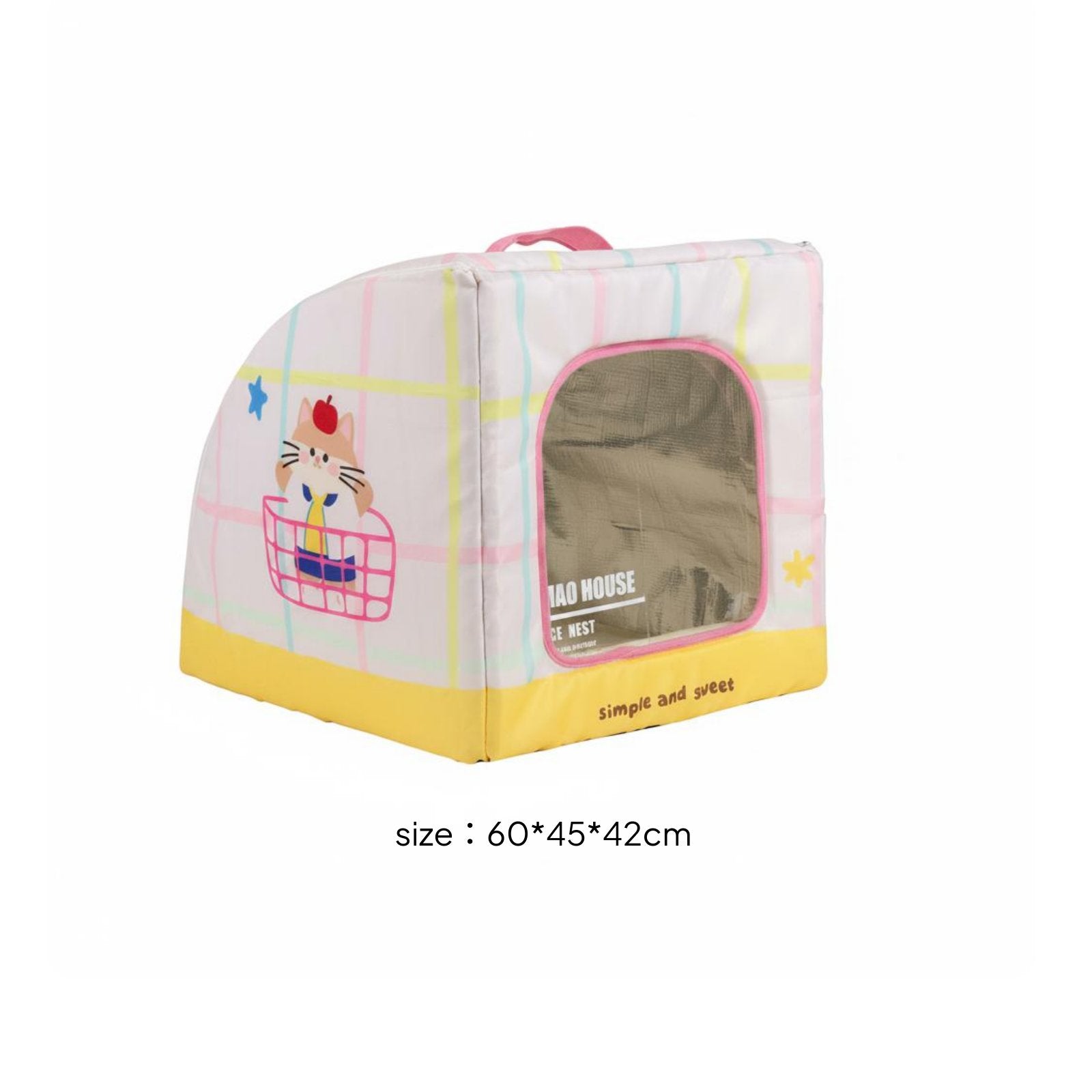 Soft-Sided Pet House Carry Handle Cooling Pet House Air-Conditioned for Indoors