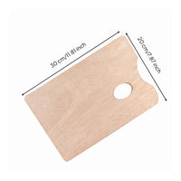 Unfinished Wooden Palette Even Surface Wooden Paint Palette Long-Lasting