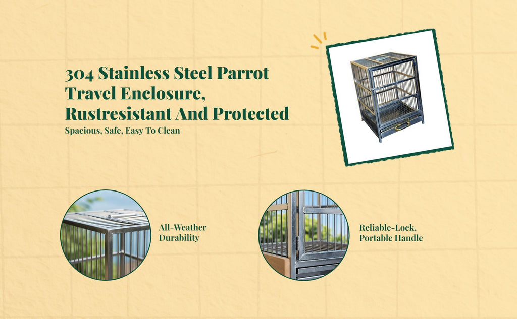 Stainless steel parrot cage