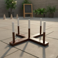Wooden Post Target Game Upright Posts Rope Post Target Game Hand-Eye Coordination Yard Play for Outdoor