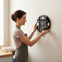 Coffee Cup Wall Clock Decorative Timepiece Easy Installation for Cafe Owners