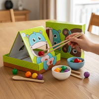 Chopstick Training Toy Educational Fine Motor Skill Toy Simulated Food Feeding Game for Young Children
