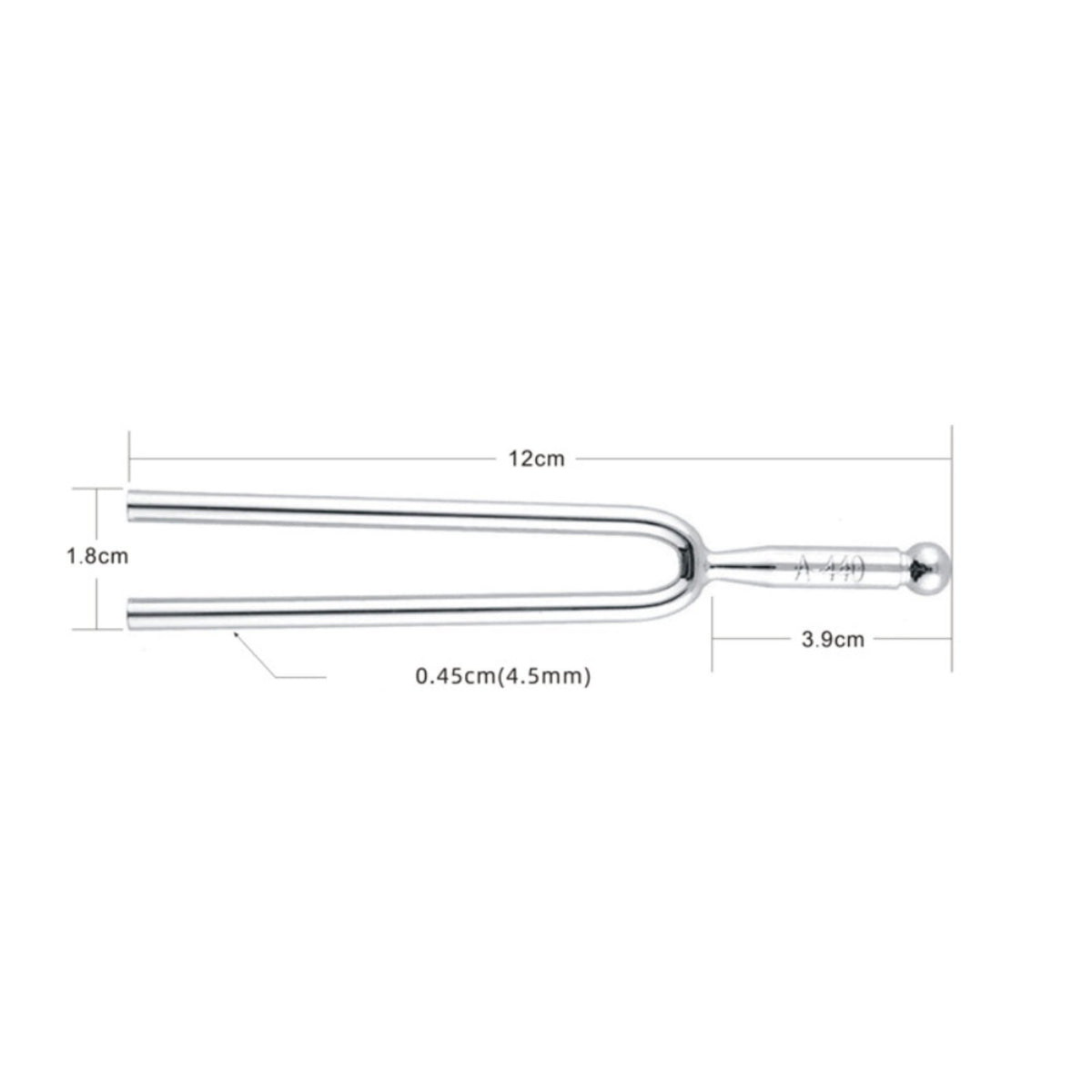 440 Hz Tuning Fork Nickel Plated A 440 Tuning Fork Clear Tone for Music Practice