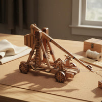 DIY Wooden Trebuchet Kit Detachable Design Counterweight Model Kit for Teens