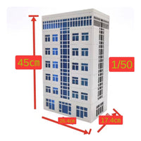 Hightall Building Model Blue Window Detailing Plastic Building Model