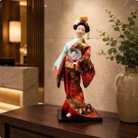 Kimono Doll Rectangular Base Japanese Doll Upright Pose